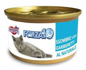 Forza10 - konservi kaķiem NATURAL makrele ar garnelēm 12 x 75g