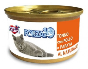 Forza10 - konservi kaķiem NATURAL ar vistu un papaiju 12 x 75g