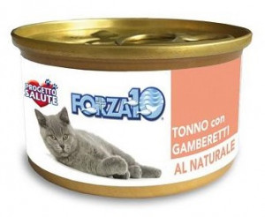 Forza10 - konservi kaķiem NATURAL tuncis ar garnelēm 12 x 75g