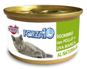 Forza10 - konservi kaķiem NATURAL makrele ar gaišajām vīnogām un vistu 12 x 75g