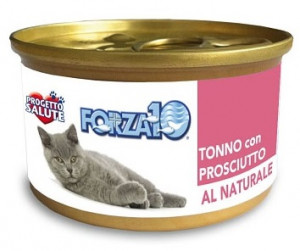 Forza10 - konservi kaķiem NATURAL ar tunci un bekonu 12 x 75g