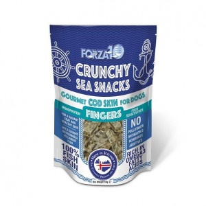 Forza10 Kārumi SNACK COD kaltēti mencu ādas pirkstiņi 50g