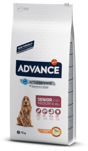 ADVANCE DOG MEDIUM SENIOR sausā barība suņiem 12 kg