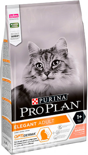 PRO PLAN ELEGANT Cat DERMA Sausā barība kaķiem ar lasi, 400g