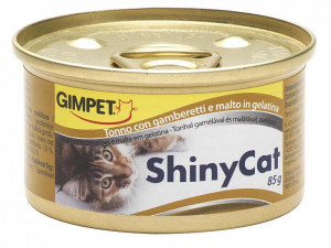 GIMBORN Shinycat GimCat Tuna with Shrimps and malt ar tunci un iesalu 12gab x 70g