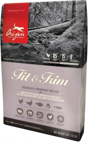 Orijen Fit &Trim Dog bezgraudu sausā barība suņiem ar vistu, tītaru, zivīm 11.4kg
