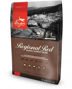 Orijen Regional Red Dog bezgraudu sausā barība suņiem ar liellopu, mežacūku, jēru 11.4 kg