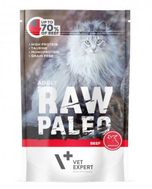RAW PALEO konservi kaķiem ar liellopu 12 x 100g