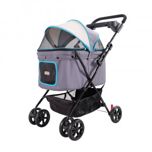 Innopet Ibiyaya Easy Strolling Pet Buggy – Simple Gray ratiņi 87 x 49 x 96 cm