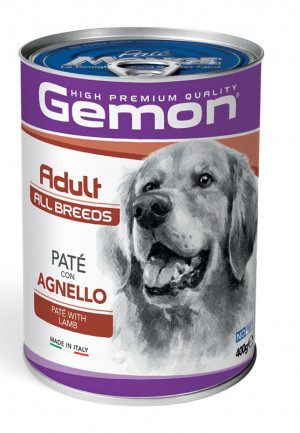 GEMON Dog pate Adult with lamb  400g - ar jēru