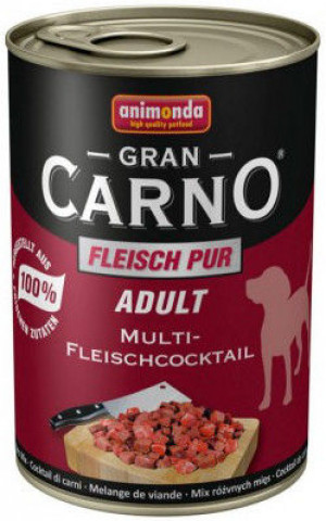 Animonda GranCarno konservi suņiem - gaļas kokteilis 400g Cena norādīta par 1 gb. un ir spēkā pasūtot 6 gb.
