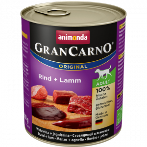 Animonda GranCarno konservi suņiem - liellops un jērs 800g Cena norādīta par 1 gb. un ir spēkā pasūtot 6 gb.