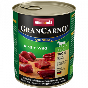 Animonda GranCarno konservi suņiem - liellops un medījums 800g Cena norādīta par 1 gb. un ir spēkā pasūtot 6 gb.