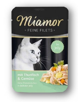 Miamor Feine Fillets 100g Filejas gabaliņi želejā ar tunci un dārzeņiem 12x100g