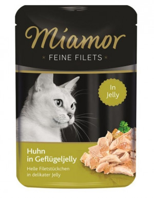 Miamor Feine Fillets 12 x 100g Filejas gabaliņi želejā ar vistu un mājputnu gaļu