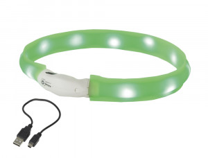NOBBY LED plata izgaismojoša kaklasiksna "VISIBLE", zaļa