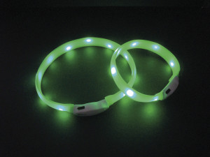 NOBBY LED plata izgaismojoša kaklasiksna "VISIBLE", zaļa