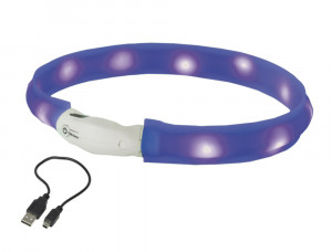NOBBY LED plata izgaismojoša kaklasiksna "VISIBLE", violeta