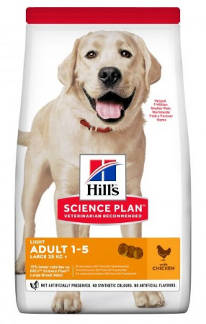 HILLS SP Hill's Science Plan™ LIGHT LARGE BREED ADULT CHICKEN ar vistu 2.5kg