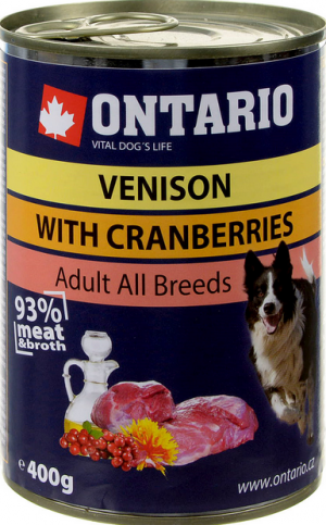 ONTARIO Adult Venison & Cranberries, Safflower Oil 400 g