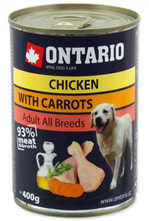 ONTARIO Adult Chicken & Carrots, Salmon Oil 400g