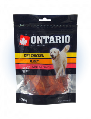 ONTARIO Dry Chicken Jerky Sausie vistas gabaliņi 70g