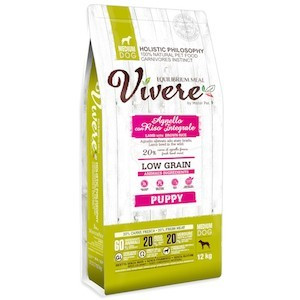 VIVERE Medium Puppy Lamb  12kg Cena norādīta par 1 gb. un ir spēkā pasūtot 2 gb.