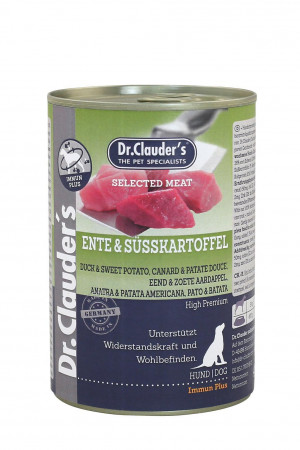 Dr.Clauder's Immune Plus Selected Meat DUCK & SWEET POTATO 6 x 400g