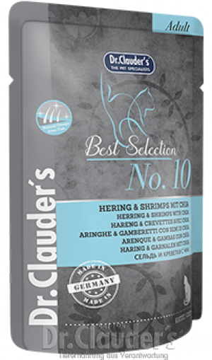 Dr.Clauder's Super Premium Pouch Nr.10 HERRING & SHRIMPS WITH CHIA 6 x 85g