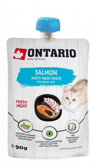 Gardums kaķiem – Ontario Salmon Fresh Meat Paste 90g