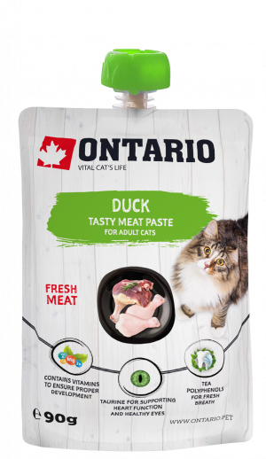ONTARIO Duck Fresh Meat Paste - gardums kaķiem 90g