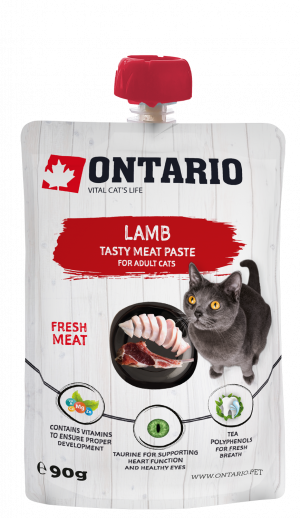Gardums kaķiem – Ontario Lamb Fresh Meat Paste 90g