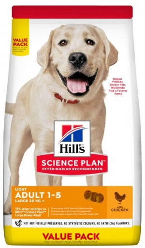 HILLS SP Hill's Science Plan™ LIGHT LARGE BREED ADULT Chicken 2 x 18kg