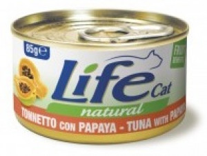 LIFE CAT TUNA with PAPAYA - konservi kaķiem 6 x 85g