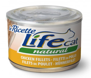 LIFE CAT Natural CHICKEN FILLETS - konservi kaķiem 6 x 150g