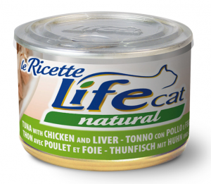 LIFE CAT Natural TUNA, CHICKEN & LIVER - konservi kaķiem 6 x 150g