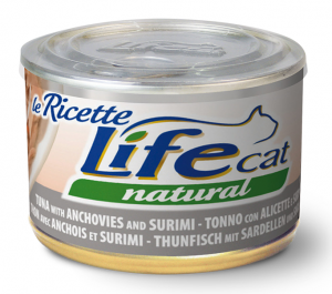 LIFE CAT Natural TUNA, ANCHOVIES & SURIMI - konservi kaķiem 6 x 150g