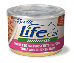 LIFE CAT Natural TUNA with CHICKEN HAM - konservi kaķiem 6 x 150g