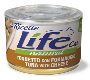 LIFE CAT Natural TUNA with CHEESE - konservi kaķiem 6 x 150g