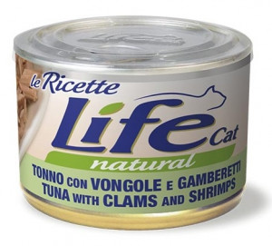 LIFE CAT Natural TUNA, CLAMS & SHRIMPS - konservi kaķiem 6 x 150g