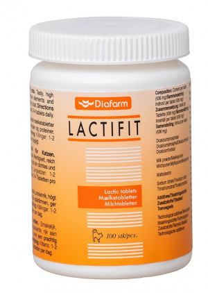 Diafarm LACTIFIT LACTIC piena tabletes kaķiem N100