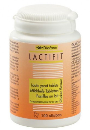 Diafarm LACTIFIT LACTIC  CHICKEN FLAVOUR piena tabletes kaķiem N100