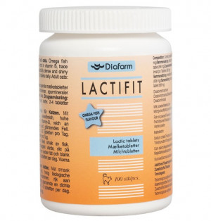 Diafarm LACTIFIT LACTIC OMEGA 3 FISHOIL  piena tabletes kaķiem N100