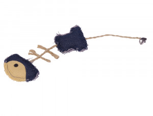 NOBBY Fabric fish bone with catnip - rotaļlieta kaķiem ar kaķu mētru
