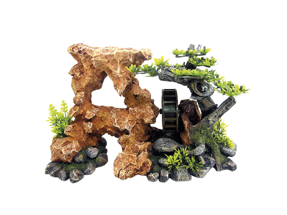 Nobby Aqua Ornaments - Castillo Con Plantas, 20,3 X 9,3 X 21,7 Cm