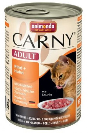 Animonda Carny Adult konservi kaķiem - vista, liellops 6 x 400g