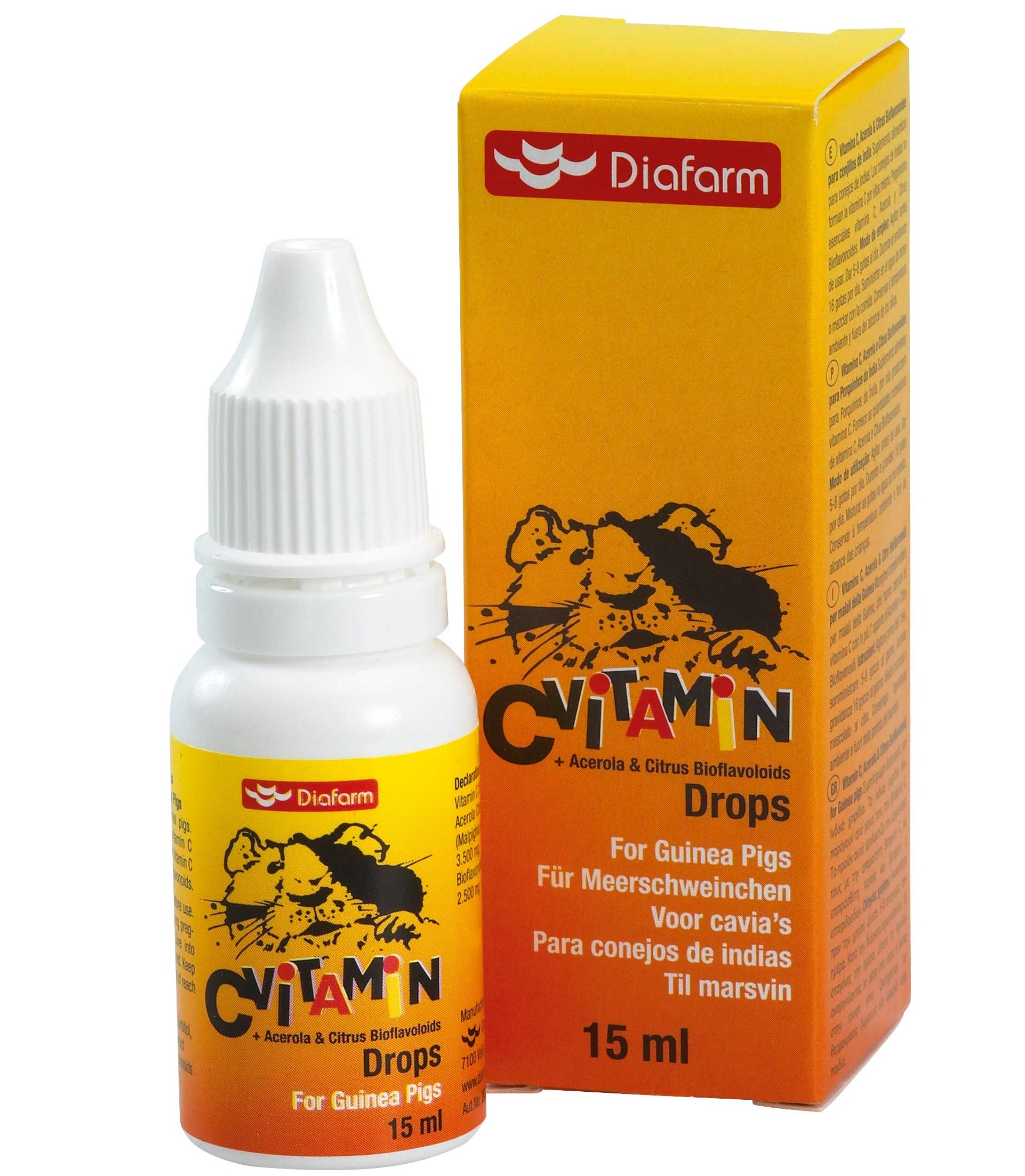Diafarm LIQUID VITAMIN C for Guinea pigs 15ml Papildbarība jūrascūciņām