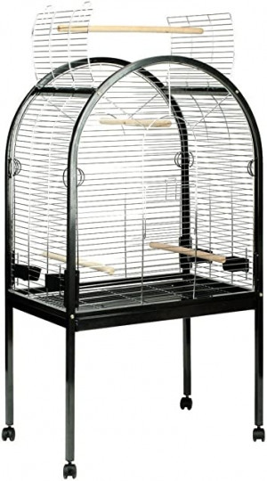 Duvo+ Parrot Cage pearl black - būris putniem 90 x 55 x 155сm