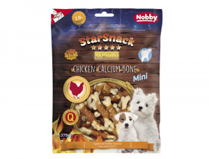 NOBBY StarSnack MINI Chicken Calcium Bone - gardums suņiem 375g