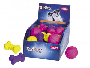 NOBBY "bone and ball" - lateksa rotaļlieta suņiem